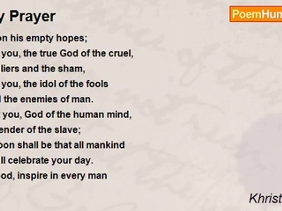 Khristo Botev - My Prayer