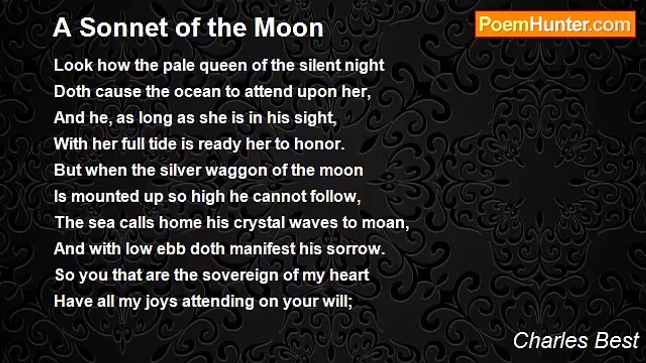 Charles Best - A Sonnet of the Moon