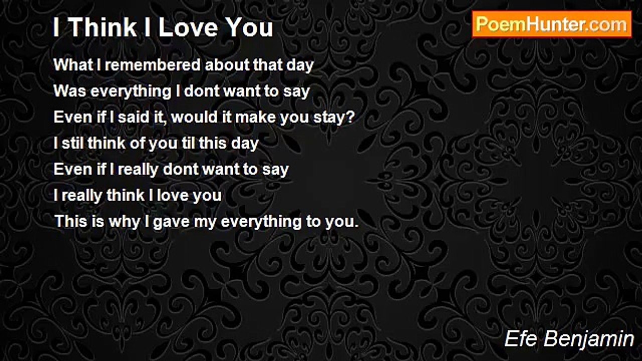 Efe Benjamin - I Think I Love You