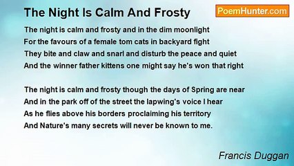 Francis Duggan - The Night Is Calm And Frosty