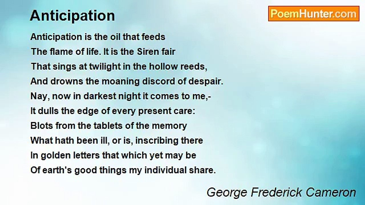 George Frederick Cameron - Anticipation