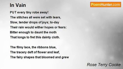 Rose Terry Cooke - In Vain