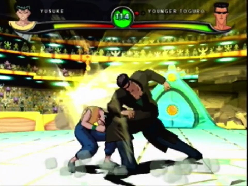 Spirit Detective Yusuke Urameshi VS Younger Toguro In A Yu Yu Hakusho Dark Tournament Match / Battle / Fight