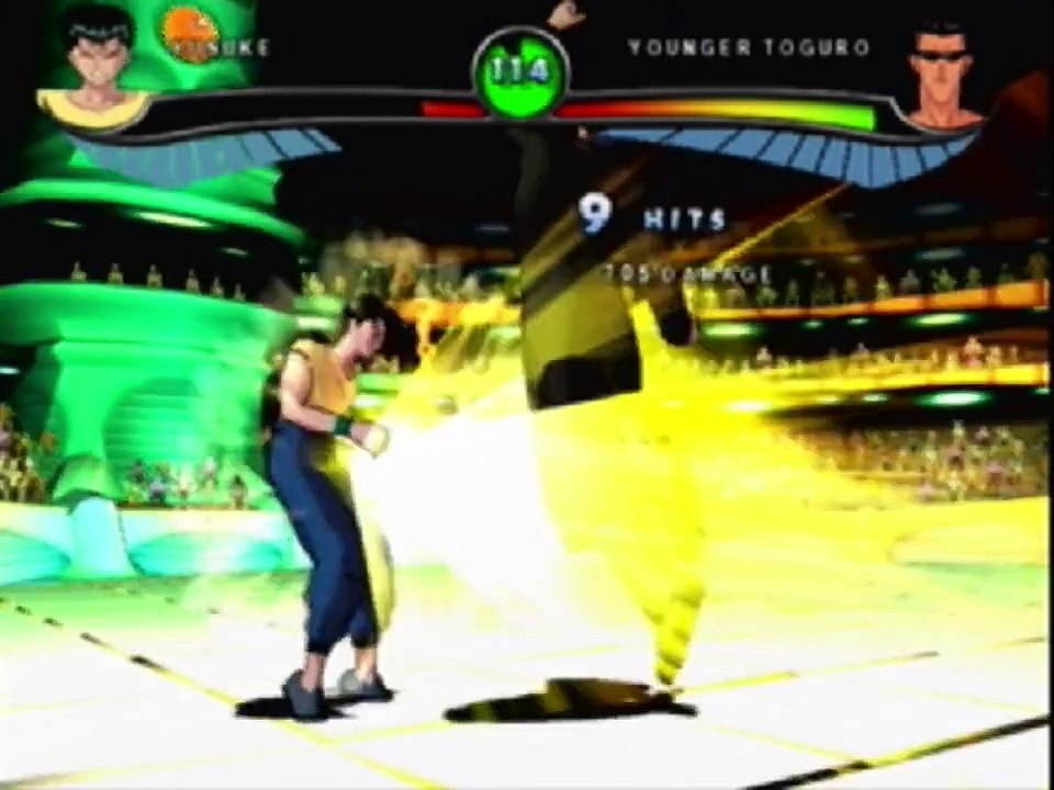 Spirit Detective Yusuke Urameshi VS Demon In A Yu Yu Hakusho Dark Tournament Match / Battle / Fight