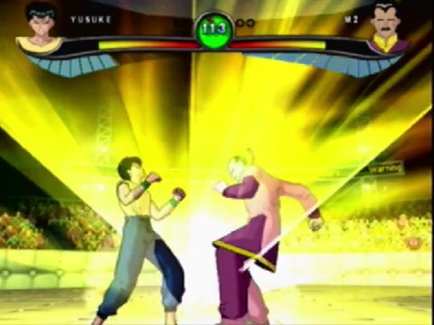 Spirit Detective Yusuke Urameshi VS M2 In A Yu Yu Hakusho Dark Tournament Match / Battle / Fight