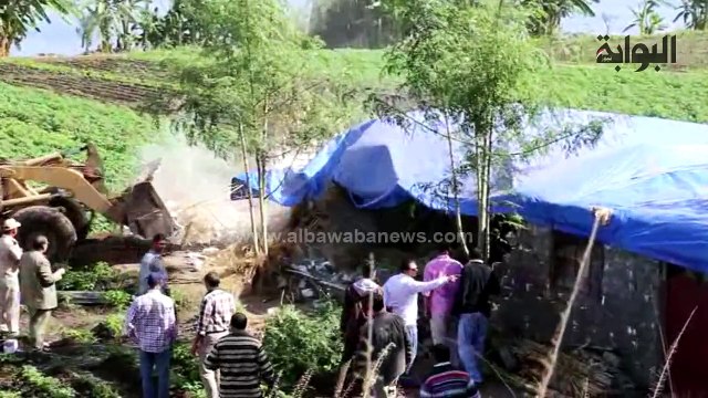 حملة لإزالة التعديات على نهر النيل في البحيرة