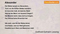 Gotthold Ephraim Lessing - Alexander