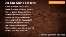 Gotthold Ephraim Lessing - An Eine Kleine Schoene