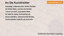 Gotthold Ephraim Lessing - An Die Kunstrichter