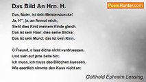 Gotthold Ephraim Lessing - Das Bild An Hrn. H.
