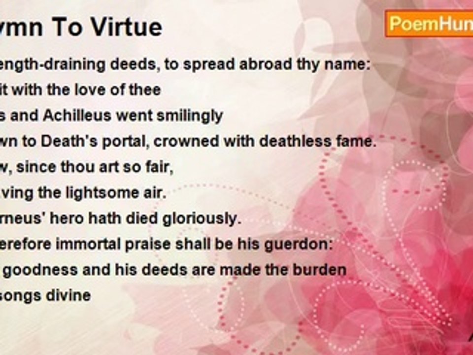 Aristotle - Hymn To Virtue