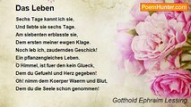 Gotthold Ephraim Lessing - Das Leben