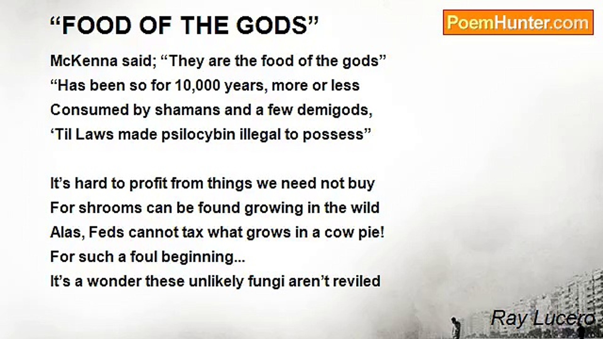 ⁣Ray Lucero - “FOOD OF THE GODS”