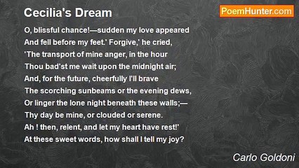 Carlo Goldoni - Cecilia's Dream