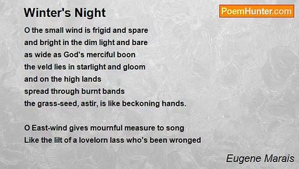 Eugene Marais - Winter's Night