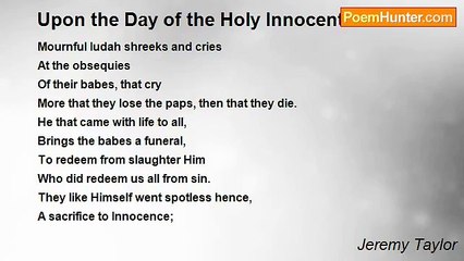 Jeremy Taylor - Upon the Day of the Holy Innocents