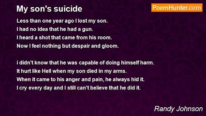 Randy Johnson - My son's suicide
