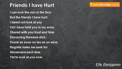 Efe Benjamin - Friends I have Hurt