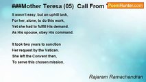 Rajaram Ramachandran - ###Mother Teresa (05)  Call From The Heaven