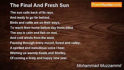 Mohammad Muzzammil - The Final And Fresh Sun