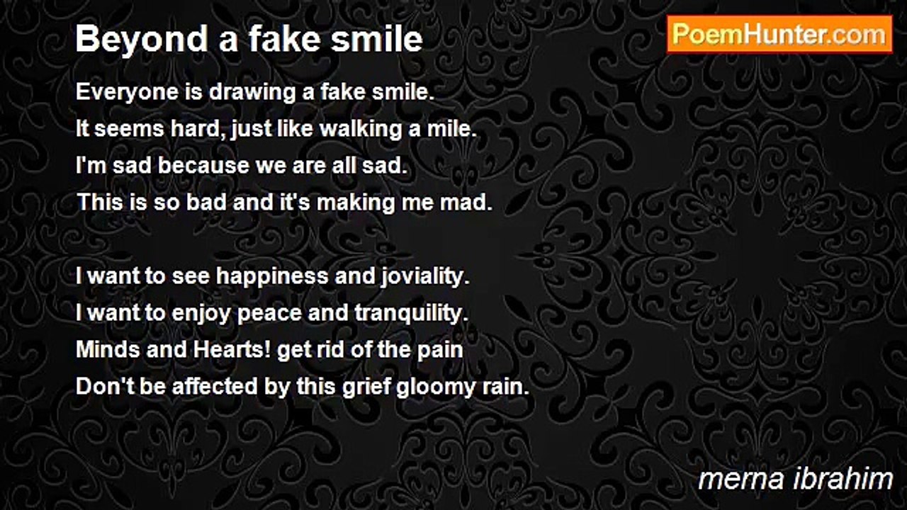 merna ibrahim - Beyond a fake smile