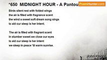 John Knight - *650  MIDNIGHT HOUR - A Pantoum