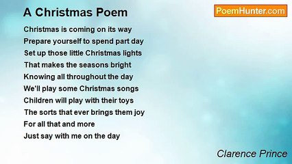 Clarence Prince - A Christmas Poem