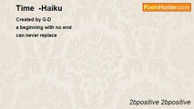 2bpositive 2bpositive - Time  -Haiku