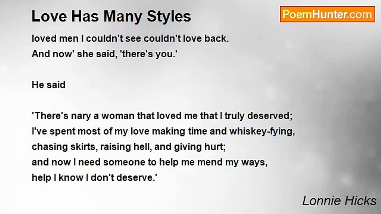 Lonnie Hicks - Love Has Many Styles