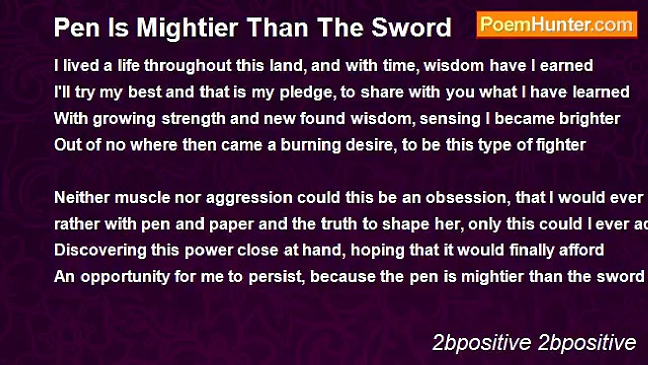 2bpositive 2bpositive - Pen Is Mightier Than The Sword