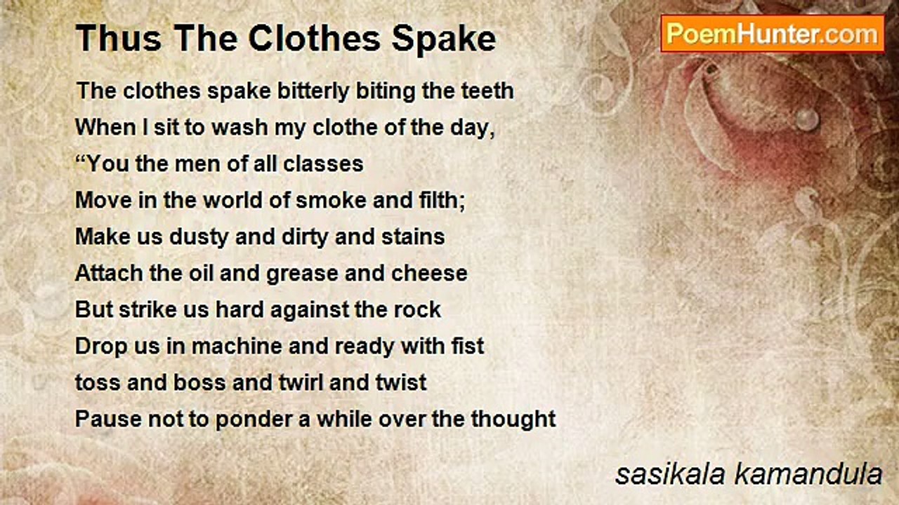 sasikala kamandula - Thus The Clothes Spake