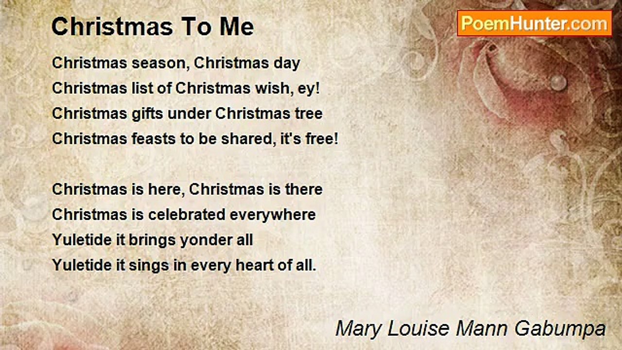 Mary Louise Mann Gabumpa - Christmas To Me