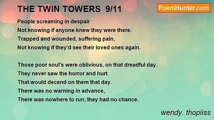 wendy. thopliss - THE TWIN TOWERS  9/11
