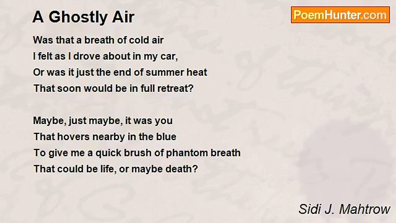 Sidi J. Mahtrow - A Ghostly Air