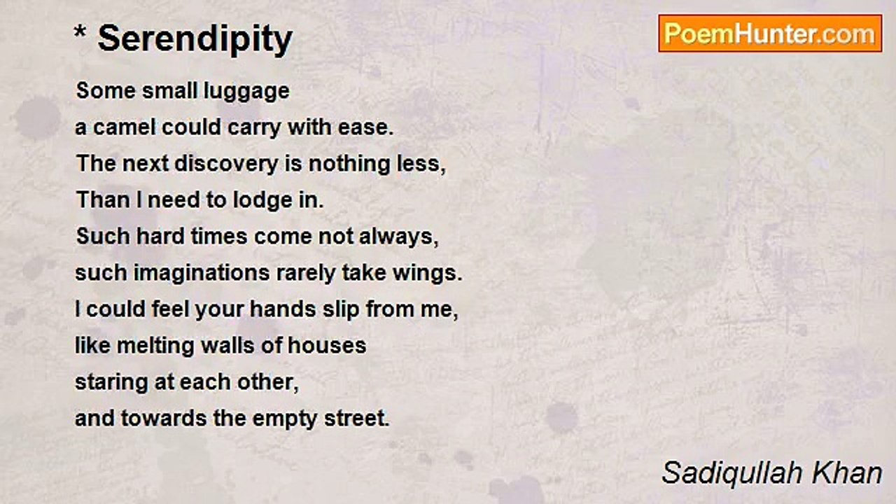 Sadiqullah Khan - Serendipity