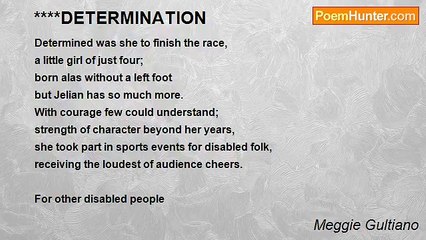 Meggie Gultiano - ****DETERMINATION