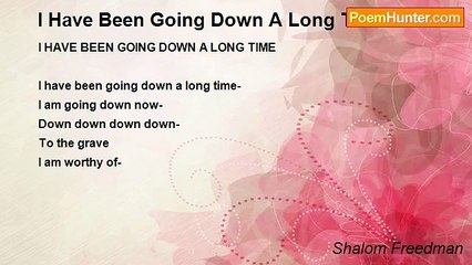 Shalom Freedman - I Have Been Going Down A Long Time