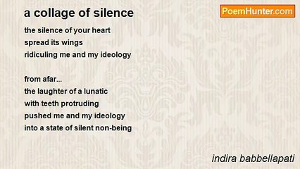 indira babbellapati - a collage of silence
