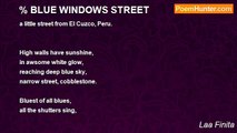 Laa Finita - % BLUE WINDOWS STREET