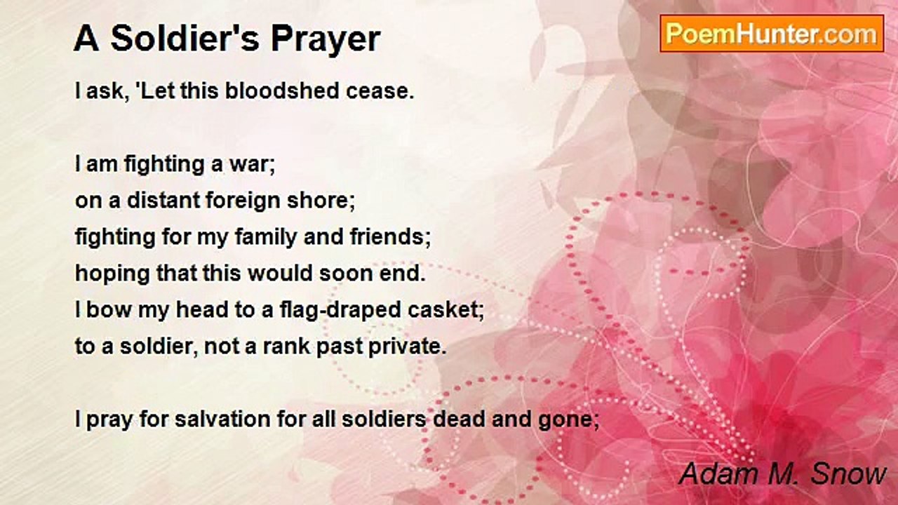 Adam M. Snow - A Soldier's Prayer