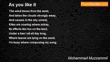 Mohammad Muzzammil - As you like it