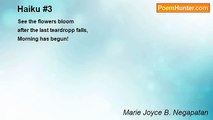 Marie Joyce B. Negapatan - Haiku #3