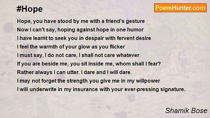 Shamik Bose - #Hope