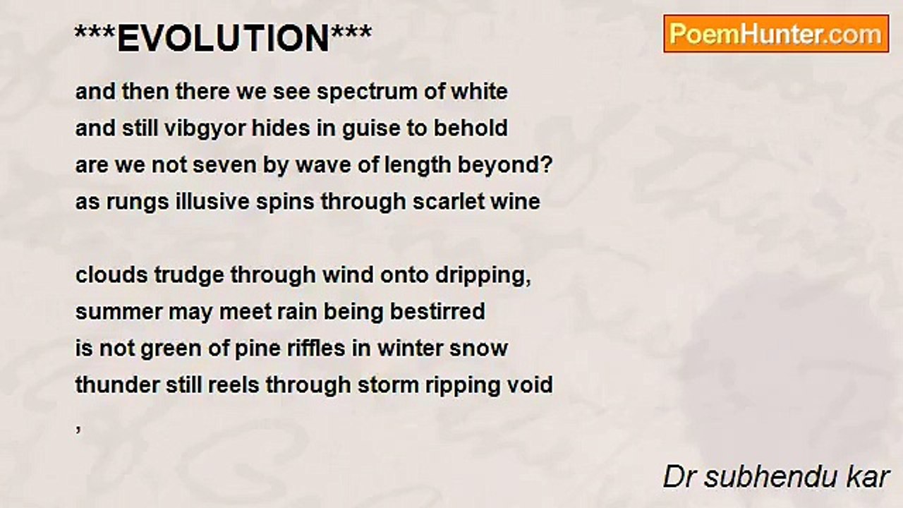 Dr subhendu kar - ***EVOLUTION***