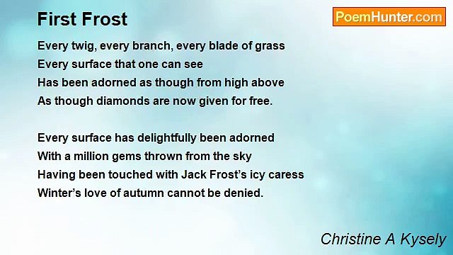 Christine A Kysely - First Frost