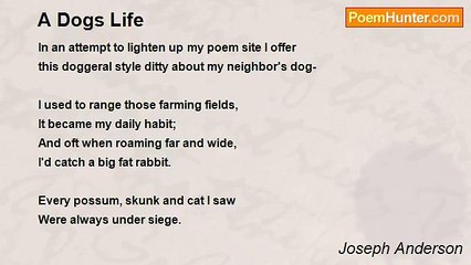 Joseph Anderson - A Dogs Life