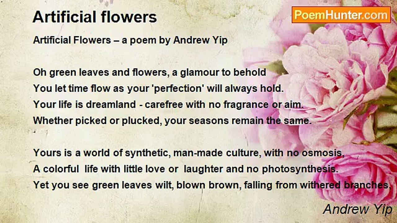 Andrew Yip - Artificial flowers