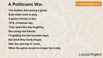 Louisa Rogers - A Politicians War.