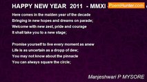 Manjeshwari P MYSORE - HAPPY NEW YEAR  2011  - MMXI -  Much More eXcitement Indefinite!