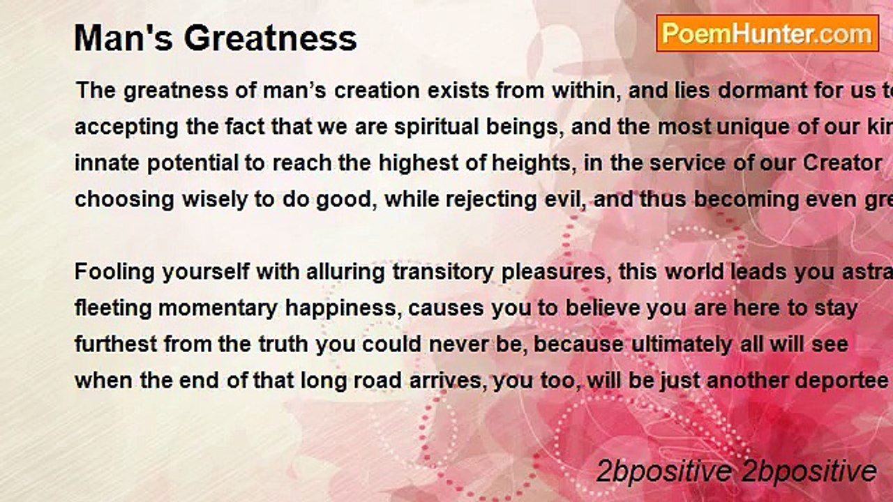 2bpositive 2bpositive - Man's Greatness